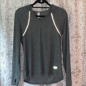 Athletic quarter zip up with hood